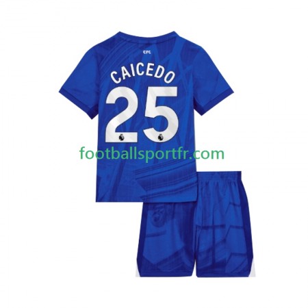 Tenue Chelsea Moises Caicedo 25 Enfant Domicile 2025-2026 Maillot de Foot